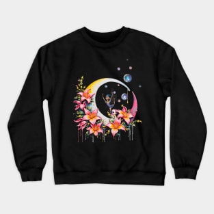 Fairy dancing on the moon Crewneck Sweatshirt